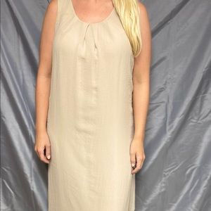 Chico's Maxi Dress Flowy Sleeveless Beige Size O